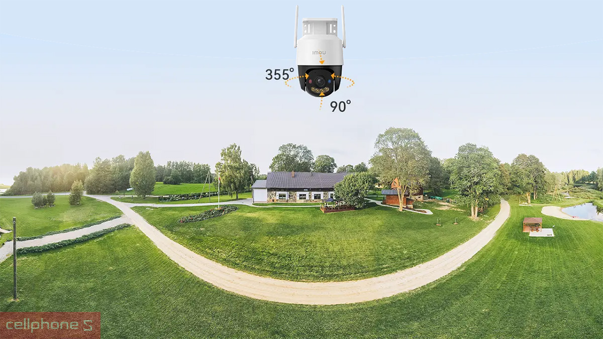 Camera xoay 360 độ hỗ trợ quan sát bao quát