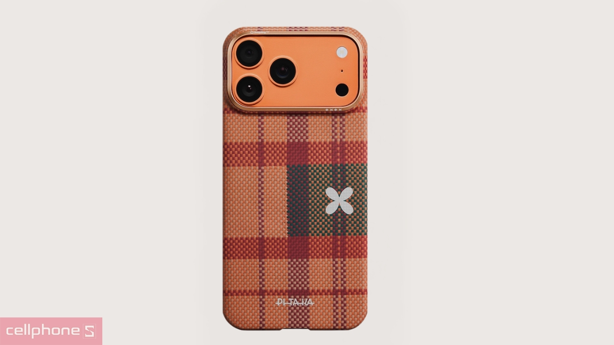 Ốp lưng iPhone 17 Pro Max Pitaka Aramid mỏng nhẹ, họa tiết sợi dệt