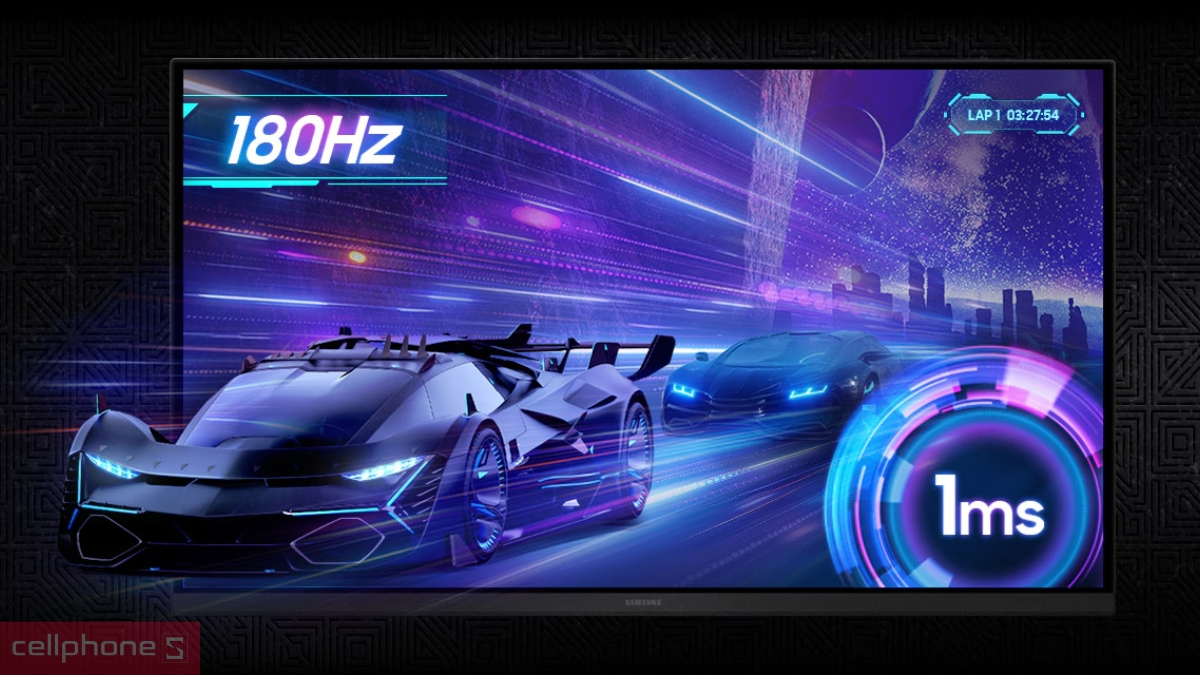 Màn hình 180 Hz phản hồi 1ms giúp giảm bóng mờ khi chơi game
