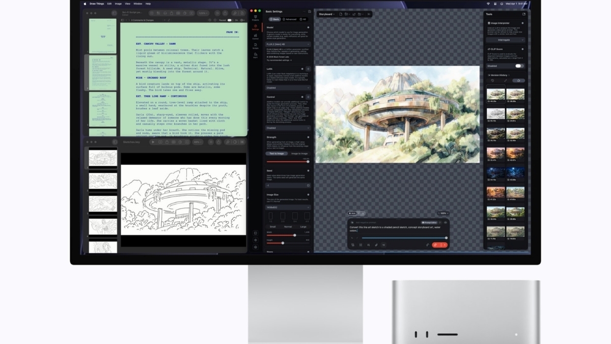Mac Studio M5 có thiết kế nhỏ gọn với vỏ nhôm màu bạc