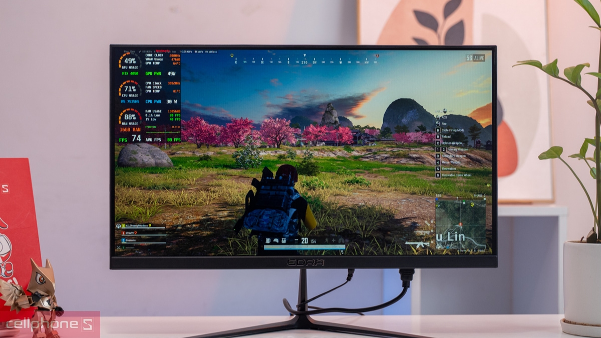 Màn hình 22 inch mang lại trải nghiệm chơi game giải trí ổn định tại nhà