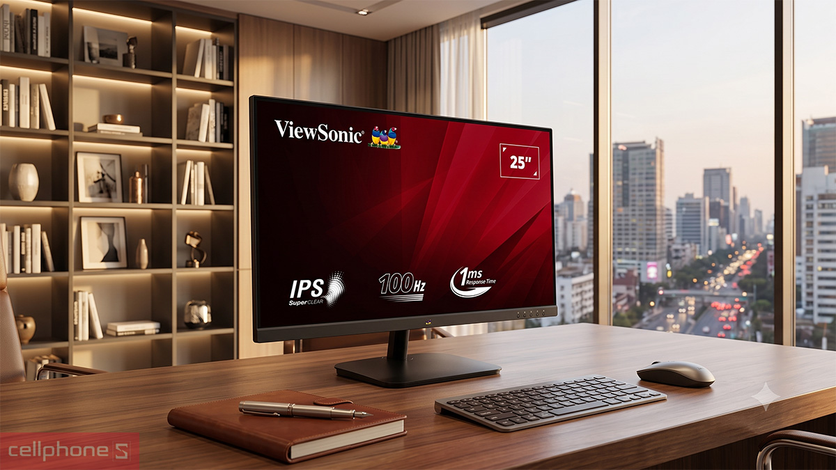 Màn hình 25 inch ViewSonic VA2532-H IPS 100Hz cho học tập và làm việc