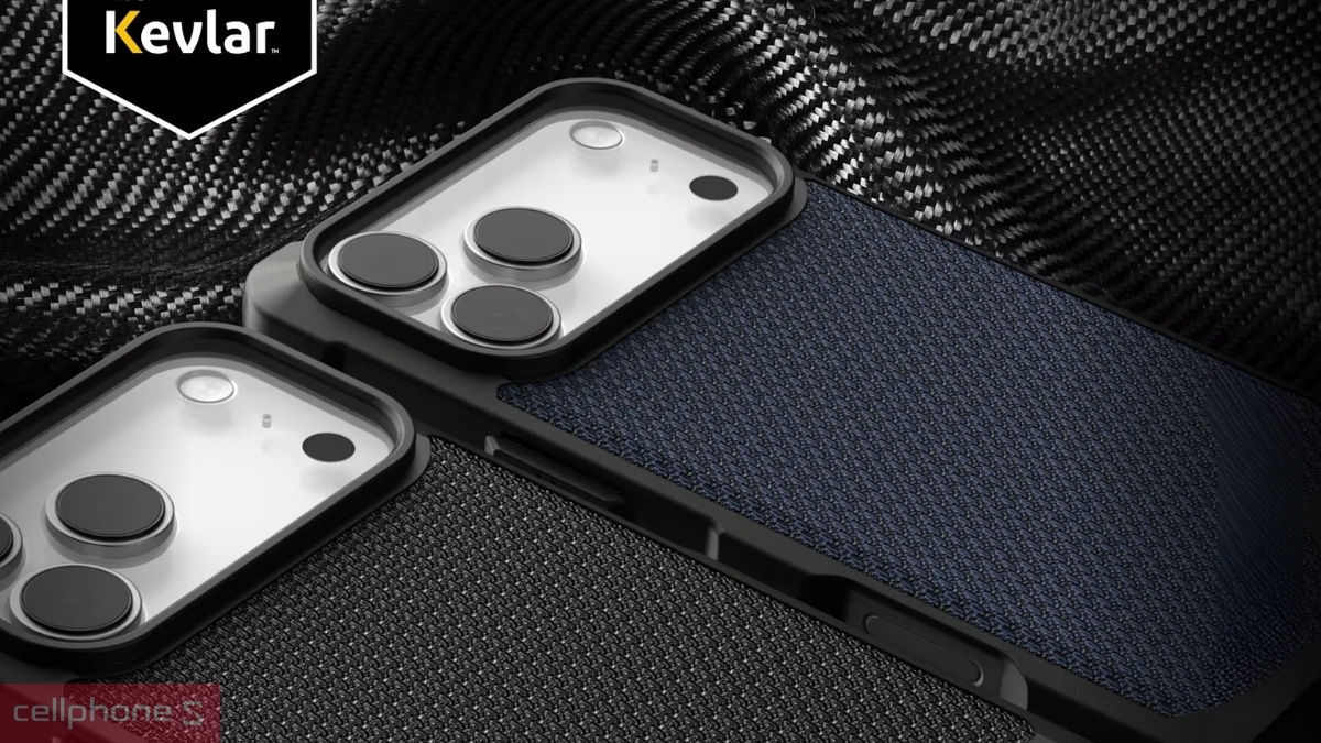Ốp iPhone 18 Pro Max sợi Aramid mỏng nhẹ, bền chắc và hỗ trợ MagSafe