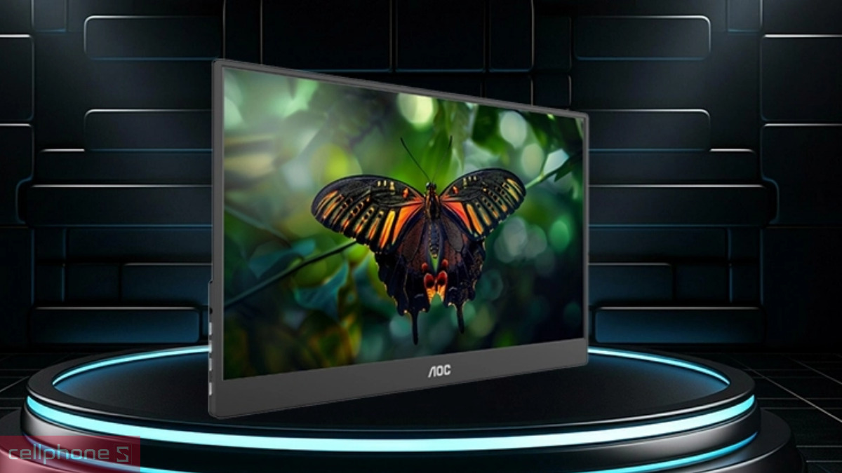 Màn hình 15.6 inch AOC 16T10 có trọng lượng nhẹ, dễ mang theo