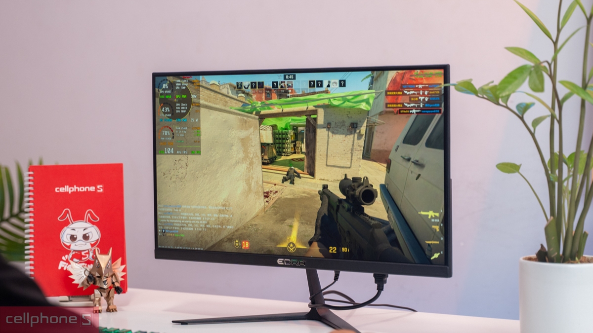 Màn hình 22 inch tần số quét 75 đến 100Hz cho trải nghiệm mượt mà