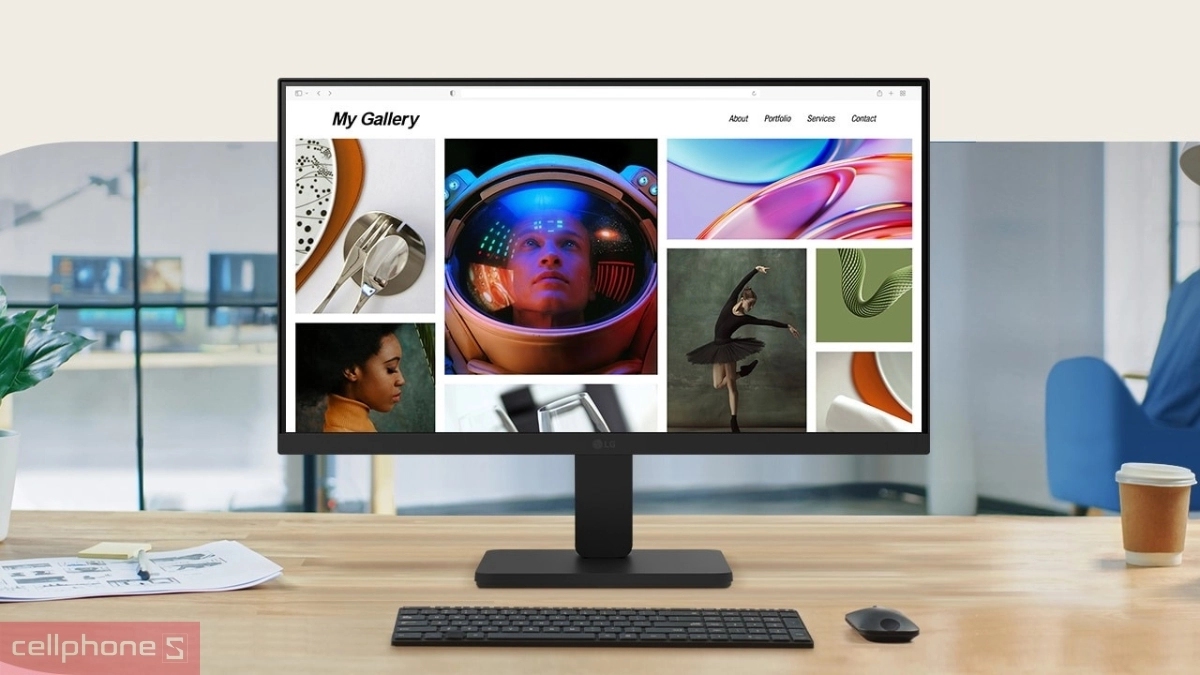 Màn hình 22 inch LG 22U401A-B hiển thị sắc nét cùng khả năng giảm nhấp nháy