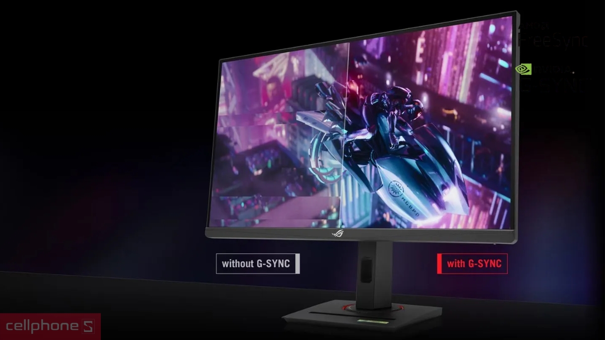 Màn hình 180 Hz công nghệ đồng bộ giúp khung hình mượt và ổn định