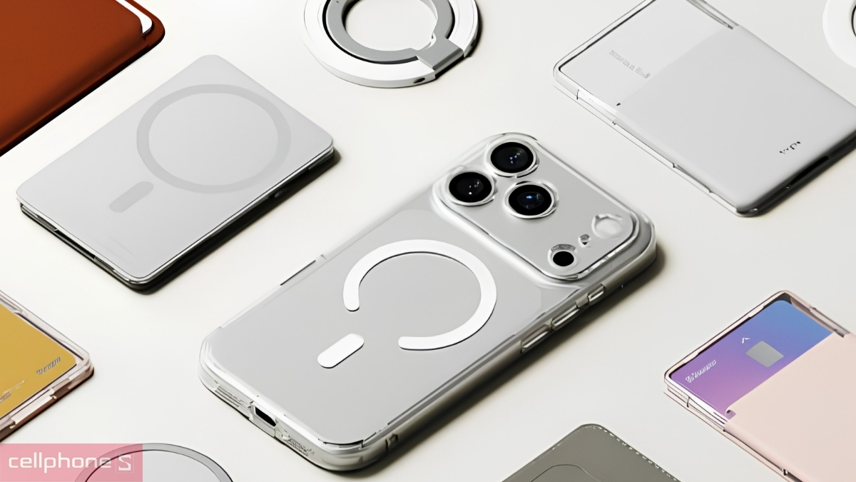 Ốp lưng iPhone 17 Pro tích hợp nam châm tiện lợi khi sạc không dây