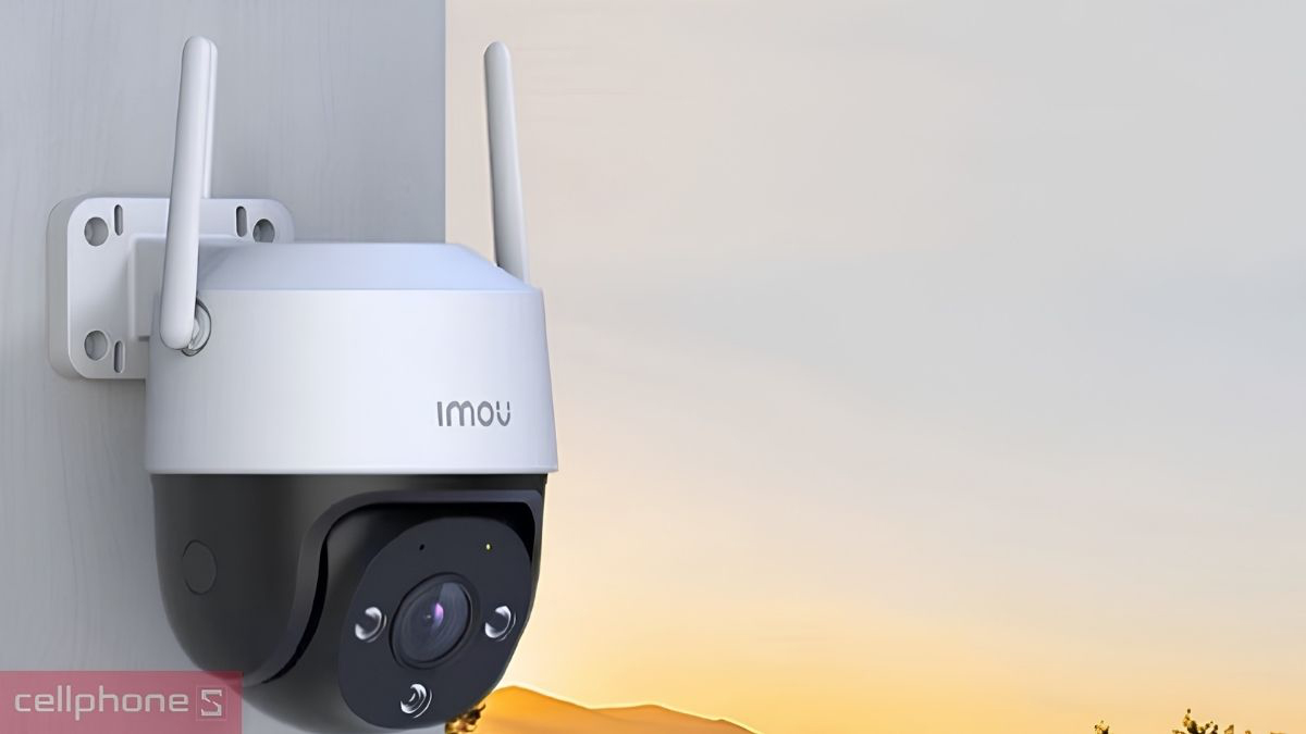 Camera ngoài trời tích hợp đèn và còi báo động chủ động