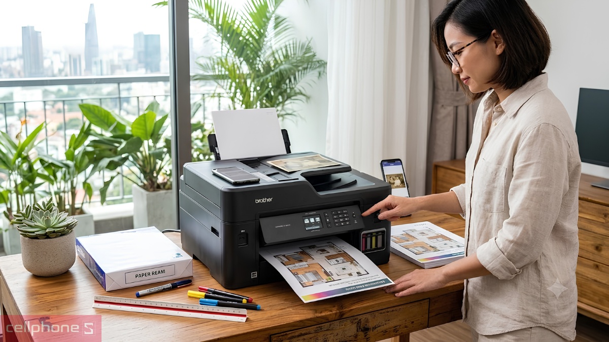 Máy in A3 Brother MFC-T4500DW hỗ trợ in, scan và copy