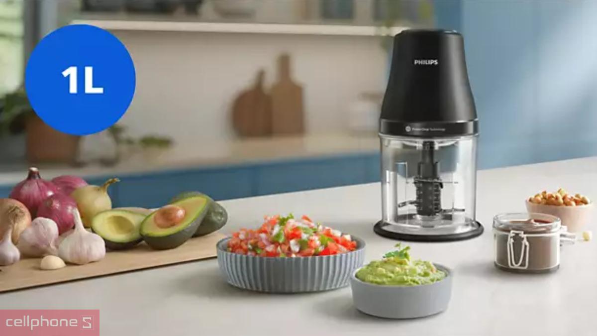 Cối xay 1 lít tiện dụng của máy xay thịt Philips HR1501/00