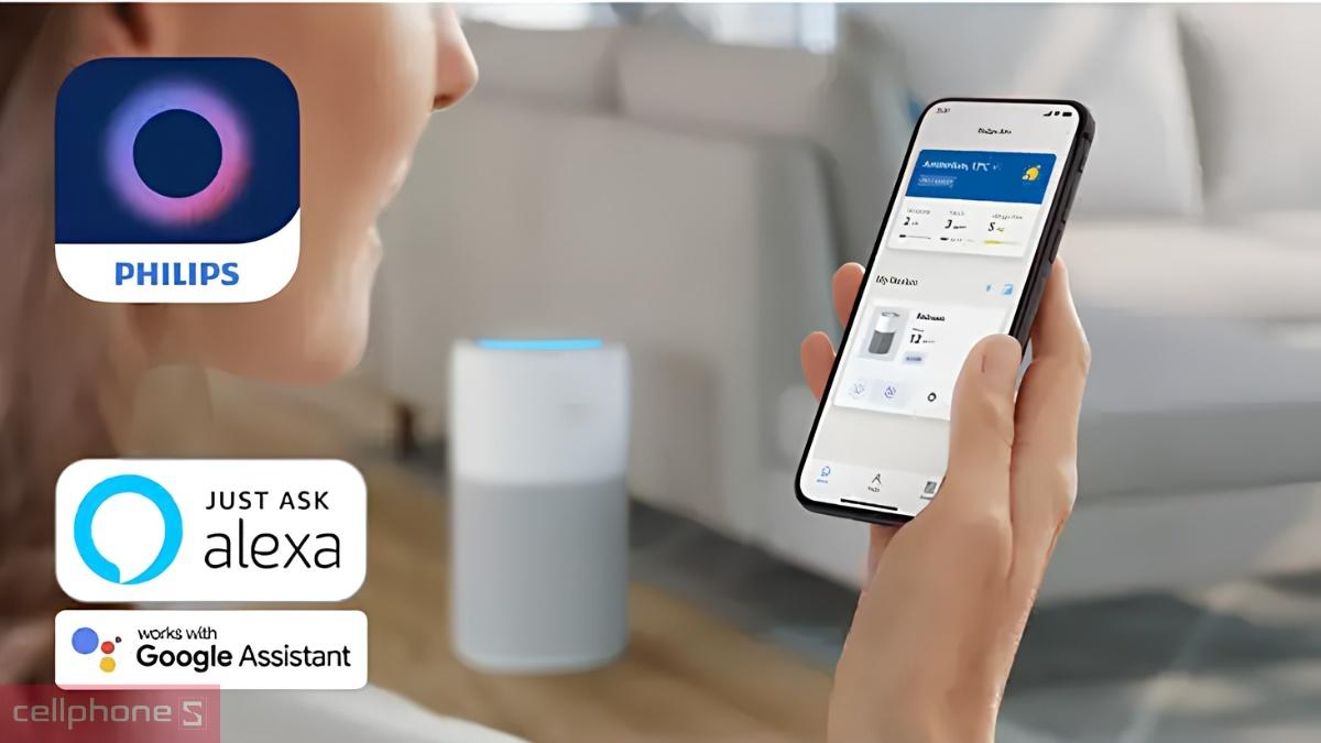 Máy lọc không khí Philips AC2220/10 cho phép điều khiển qua ứng dụng