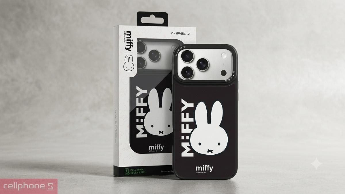 Hoạ tiết có trên ốp lưng iPhone 18 Pro Max/17 Pro Max Mipow X Miffy With MagSafe