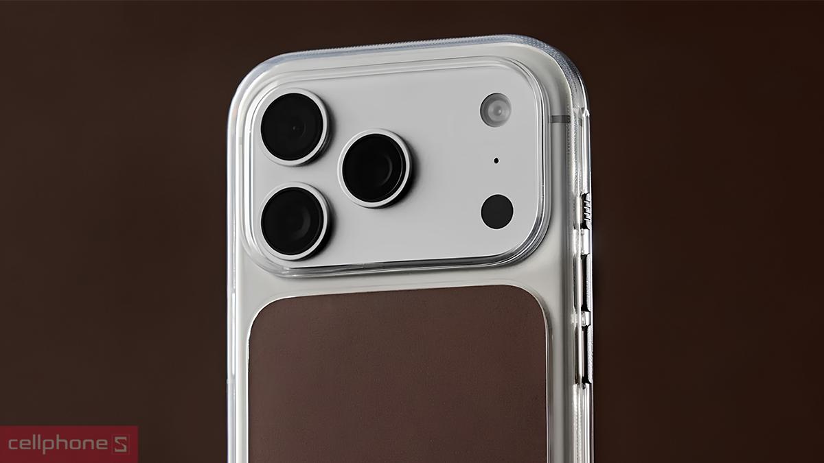 Khung ốp lưng iPhone 18 Pro Max17 Pro Max Nomad Clear Leather Horween Rustic làm từ nhựa polycarbonate kháng tia UV