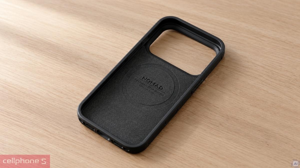 Viền nhô cao ốp lưng iPhone 18 Pro Max/17 Pro Max Nomad Modern Leather Horween