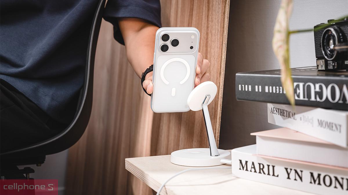 Ốp lưng iPhone 18 Pro Max/17 Pro Max SwitchEasy with MagSafe tích hợp nam châm và hỗ trợ sạc không dây