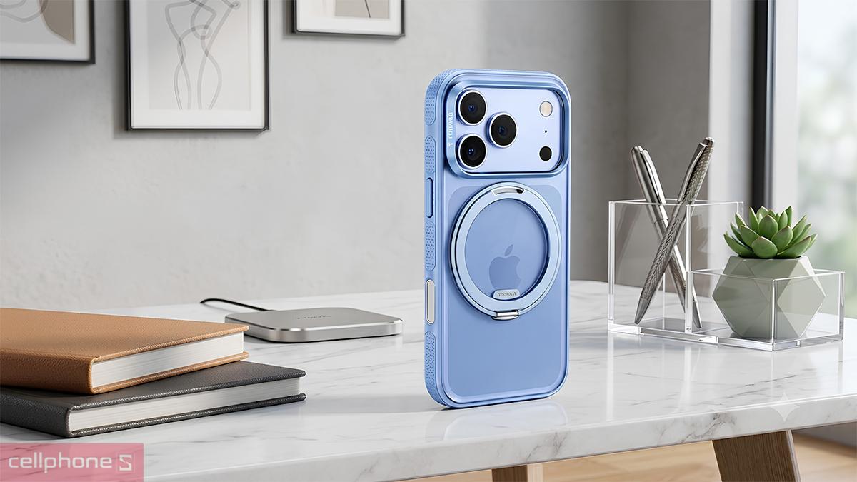 Lưng ốp lưng iPhone 18 Pro Max/17 Pro Max TORRAS O3 Neo with MagSafe được xử lý nhám mờ