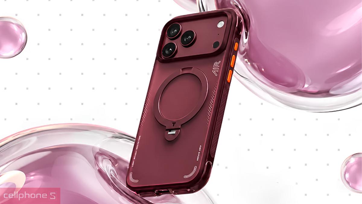 Ốp lưng iPhone 18 Pro Max/17 Pro Max Torras Q3 Air With MagSafe có túi khí ShockMat hạn chế va đập khi rơi từ độ cao 2,4m