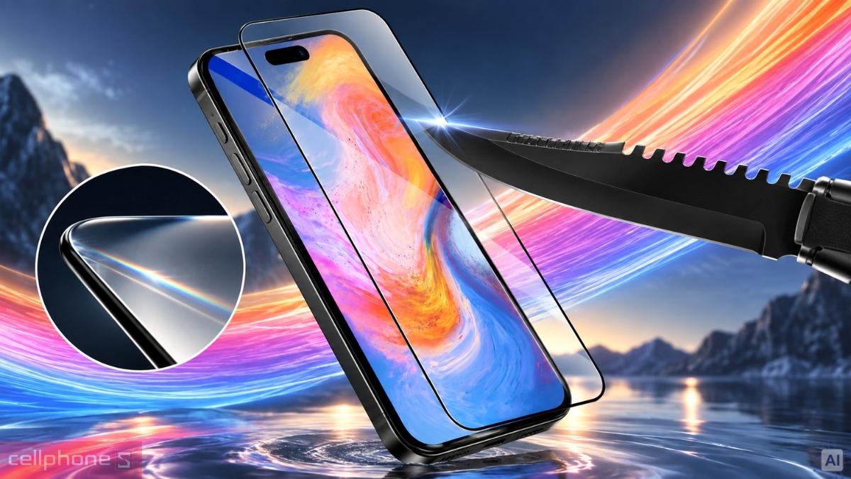 Dán kính cường lực màn hình iPhone 18 Pro/17 Pro Zeelot Solidsleek full viền đen cao cấp đạt độ truyền sáng 92,50%