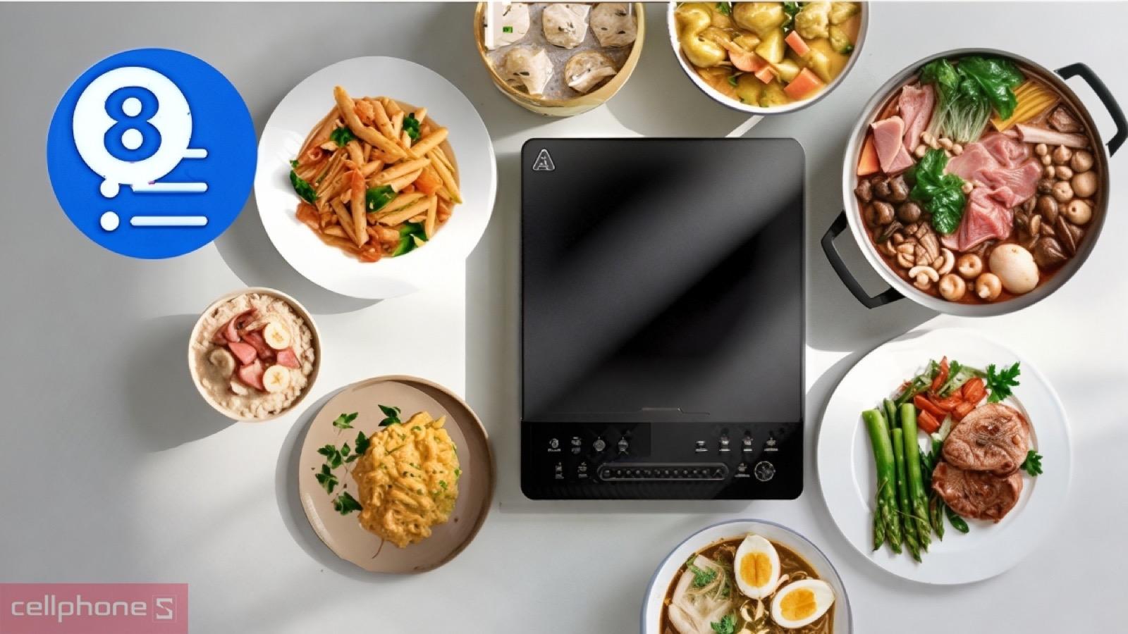 Các chương trình nấu cài đặt sẵn trên Bếp điện từ Philips HD5850/90