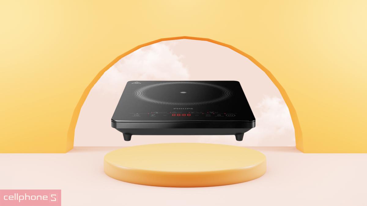 Thiết kế mỏng nhẹ cùng mặt kính gốm sang trọng của Bếp điện từ Philips HD5830/90
