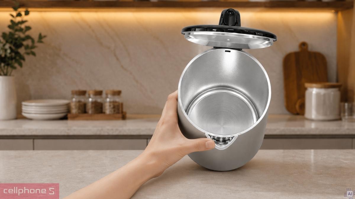 Sử dụng ấm siêu tốc Inox 2 lớp 2L SUNHOUSE SHD1396