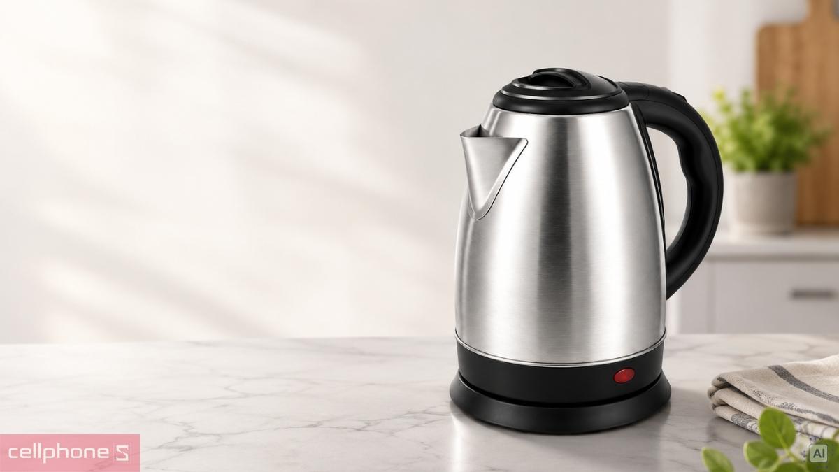 Công suất 1500W giúp Ấm siêu tốc inox Sunhouse SHD1182 đun sôi nước nhanh chóng