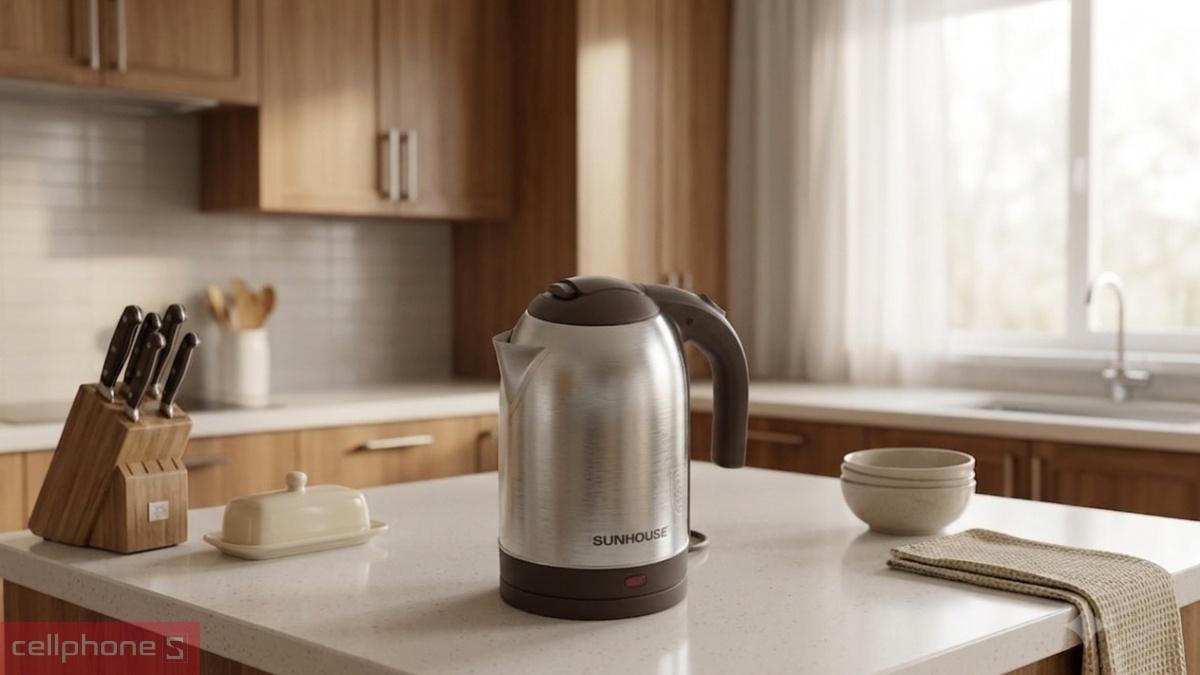 Ấm siêu tốc Inox Sunhouse SHD1185 phù hợp với nhiều đối tượng người dùng