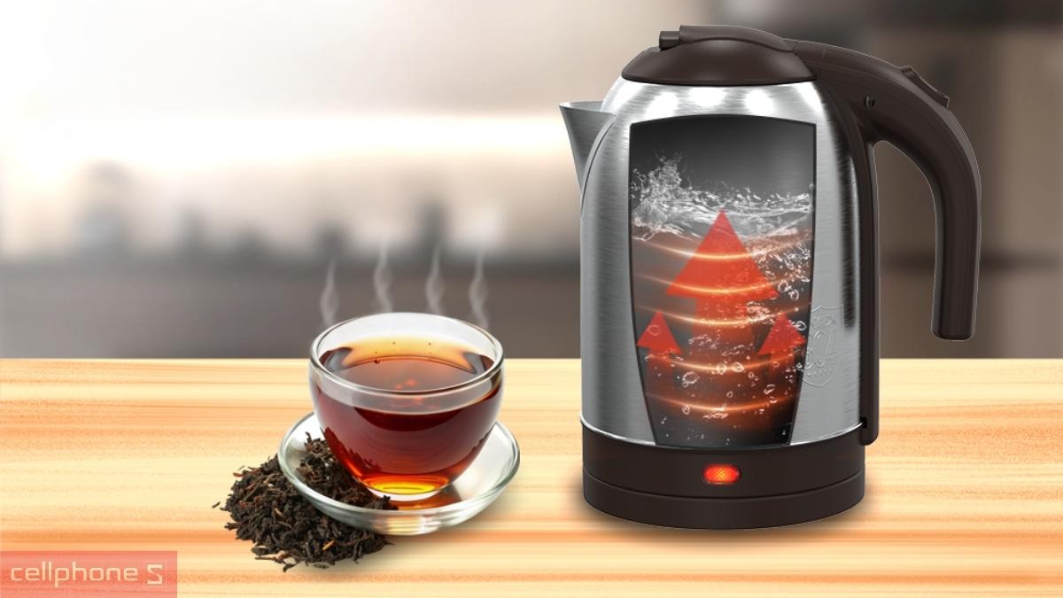 Công suất, dung tích của ấm siêu tốc Inox Sunhouse SHD1185
