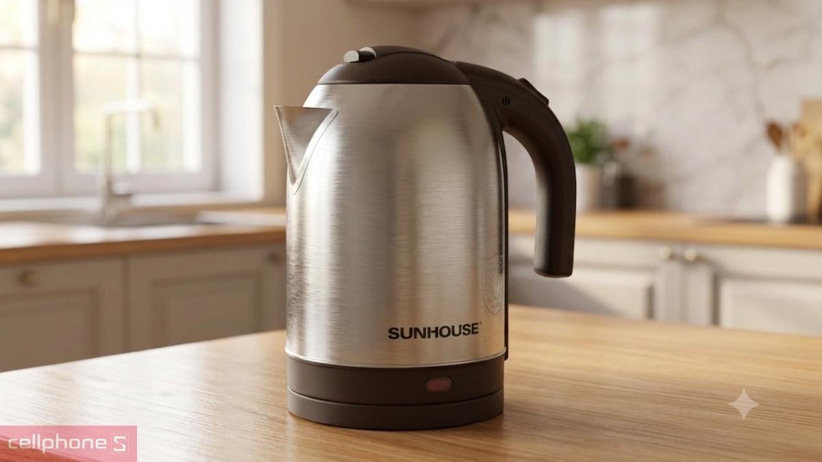 Khả năng vệ sinh ấm siêu tốc Inox Sunhouse SHD1185