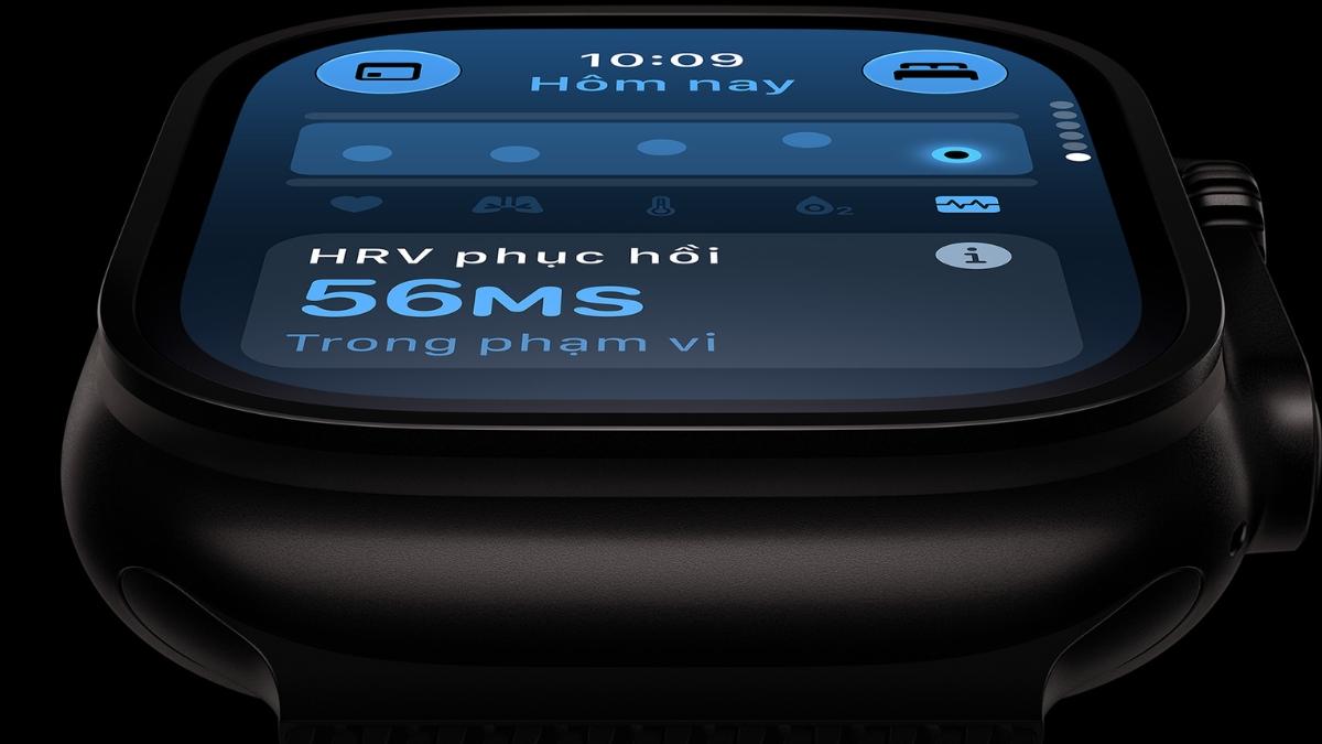 Khả năng định vị GPS tần số kép của Apple Watch Ultra 4 49mm (5G) Viền Titan Dây Titan