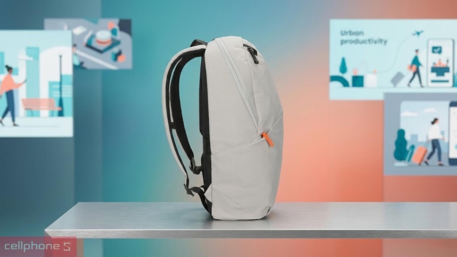 Chất liệu vải nylon nhăn kháng nước của balo laptop Targus Terra Compact Backpack 16 inch