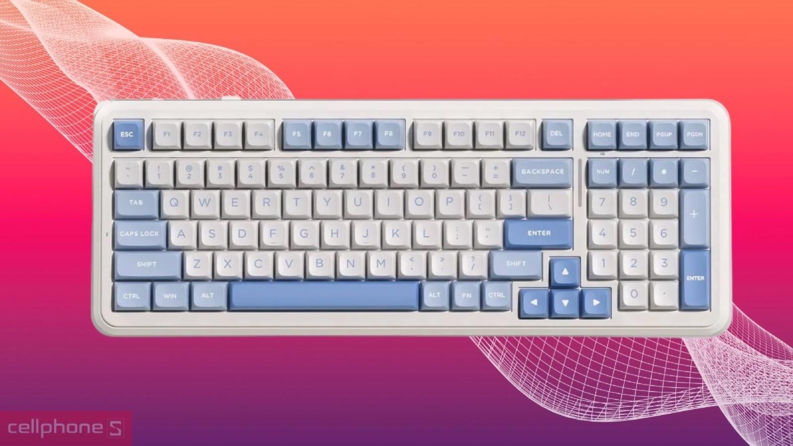 Tháo lắp phím dễ dàng trên bàn phím cơ không dây Mchose K99 V3 Tri-Mode Sky Blue
