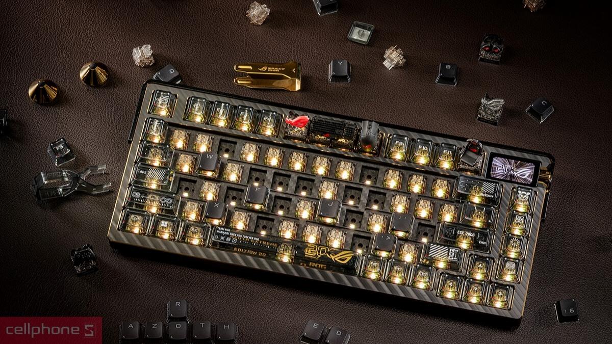 Bàn phím cơ Asus ROG Azoth Extreme Edition 20 lập trình được mọi phím