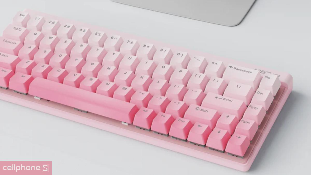 Kích thước bàn phím gaming có dây MCHOSE Ace68 Air HE Magnetic Rapid Trigger Peach Gradient