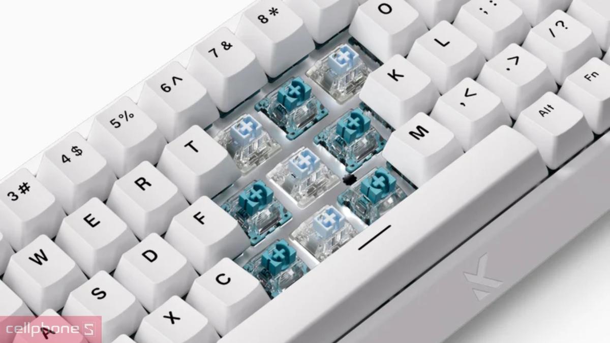Khả năng thay đổi phím bấm của bàn phím Gaming có dây MCHOSE Ace68 HE Magnetic Rapid Trigger White