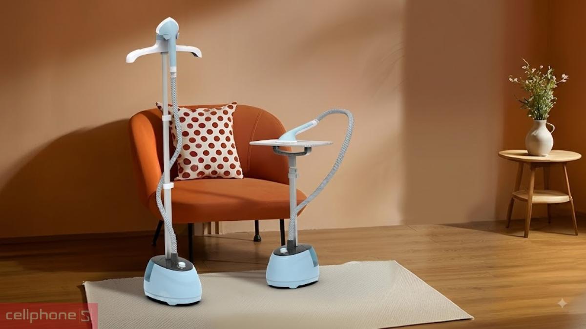 Bàn ủi hơi nước Sunhouse SHD2110 với thiết kế linh hoạt cả ủi đứng và ủi nằm