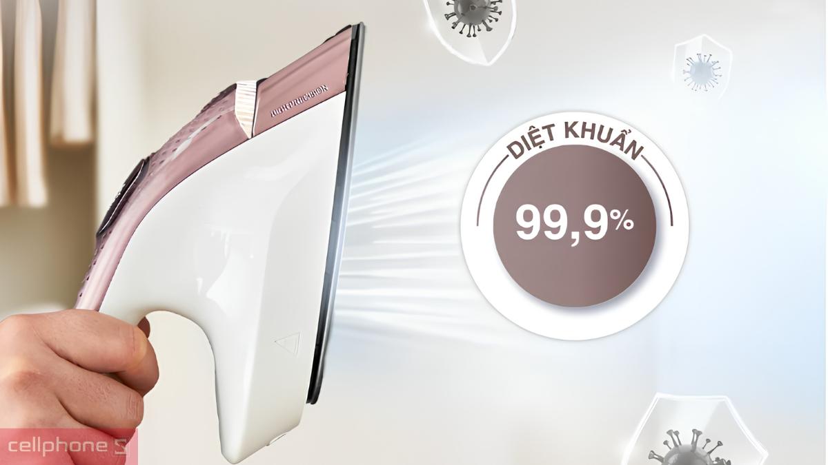 Khả năng diệt khuẩn của bàn ủi hơi nước đứng Tefal IXEO Vision QT1811E0