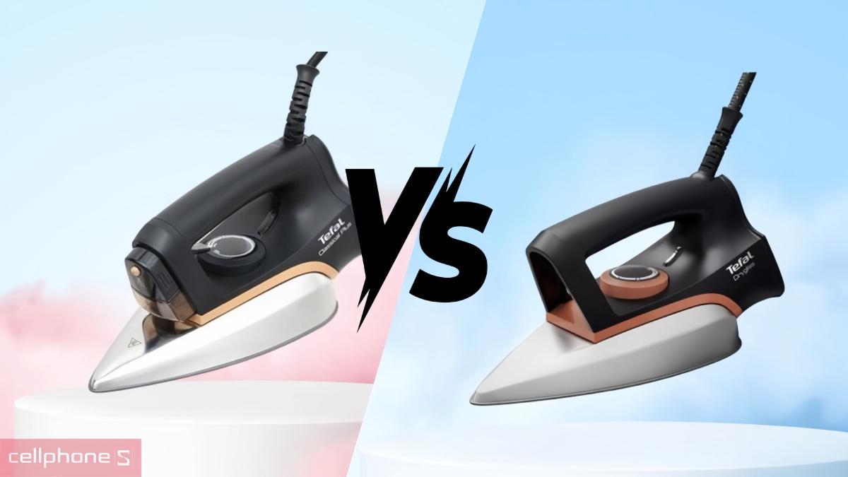 So sánh bàn ủi khô tích hợp bình xịt nước Tefal FS3120L0 với thế hệ cũ
