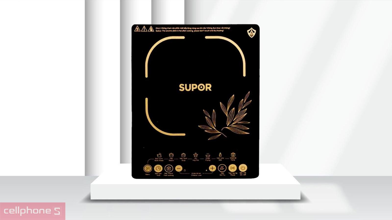 Mặt kính pha lê bền bỉ trên bếp điện từ Supor SDHCB11TVN-210 2100W