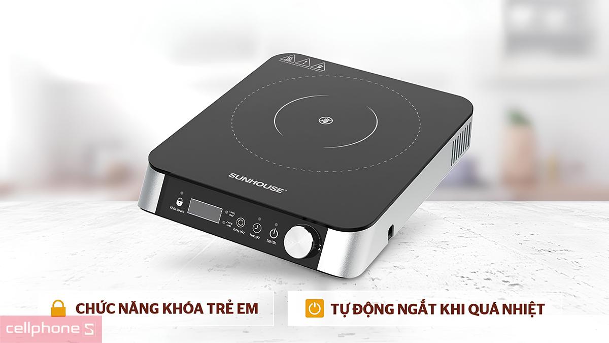 Bếp hồng ngoại 2 vòng nhiệt Sunhouse SHD6024 giúp gia đình thêm an tâm khi có trẻ nhỏ