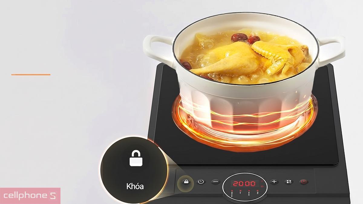 Bếp Sunhouse SHD6012A hỗ trợ tính năng khóa trẻ em