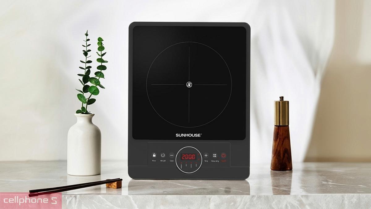 Bếp Sunhouse SHD6012A tích hợp bảng điều khiển và màn hình trực quan