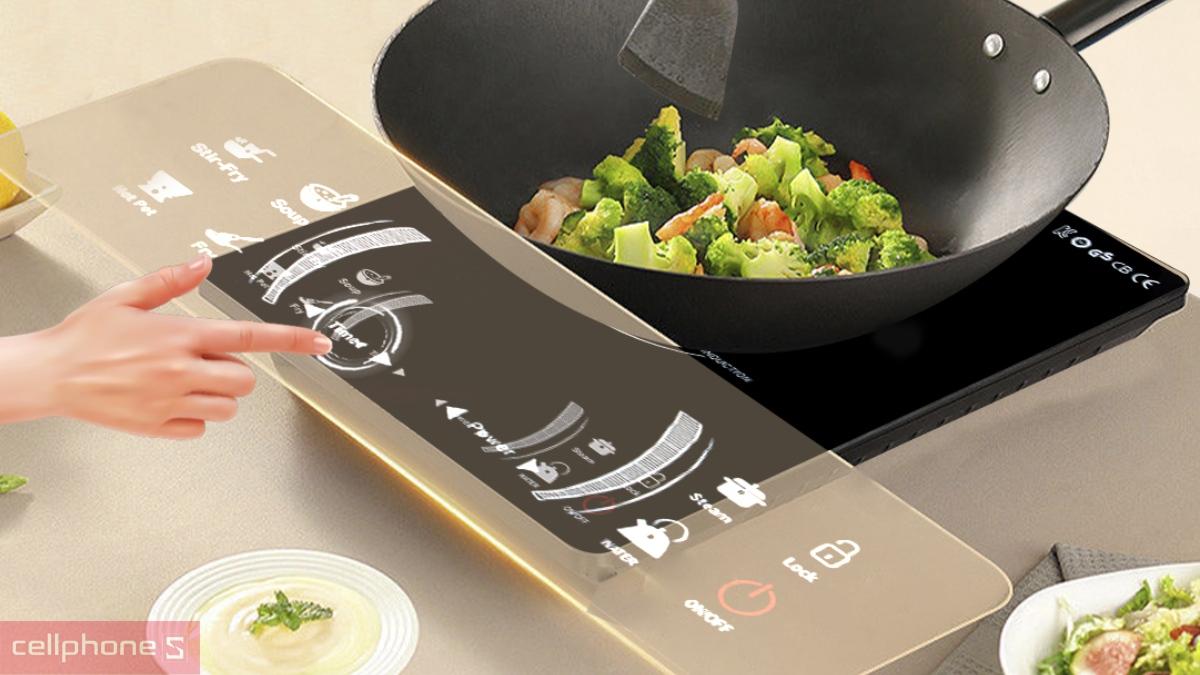 Bảng điều khiển cảm ứng 6 chế độ nấu của bếp từ đơn IRUKA I-78
