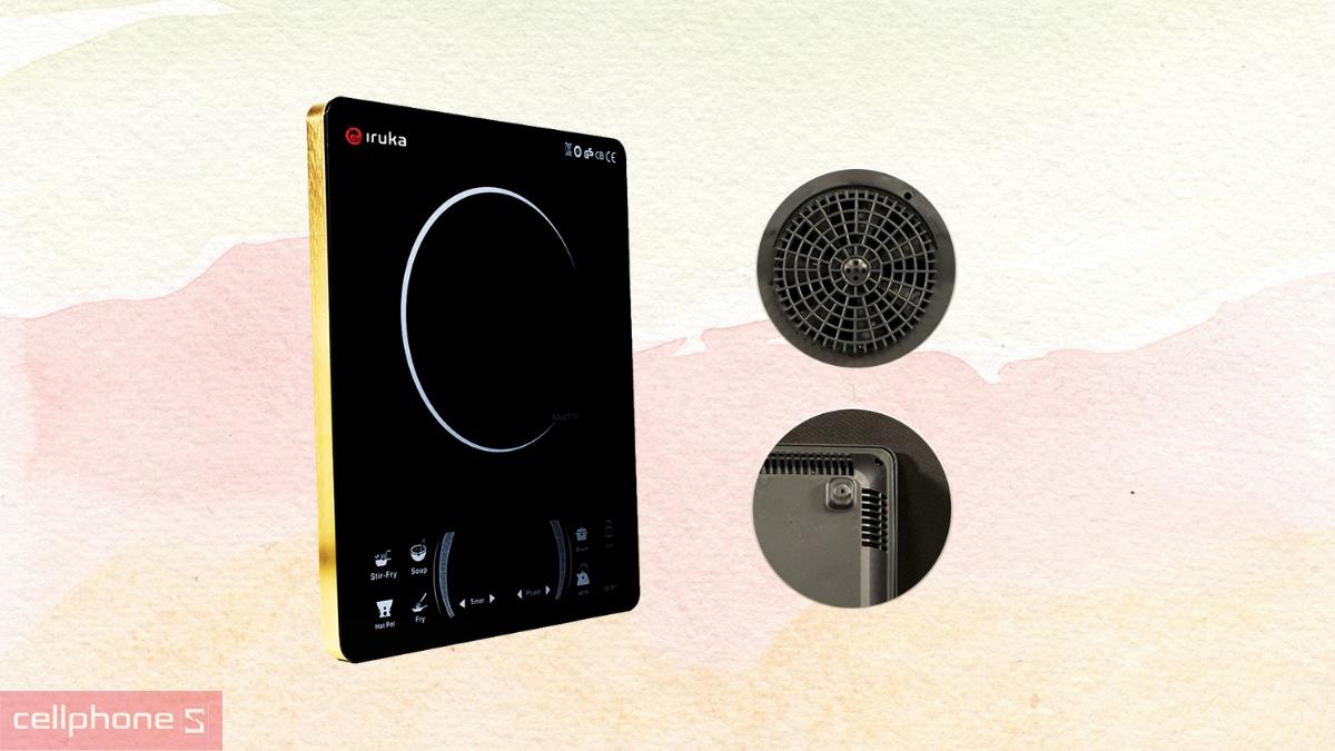 Mặt kính Ceramic bền đẹp trên bếp từ đơn IRUKA I-78