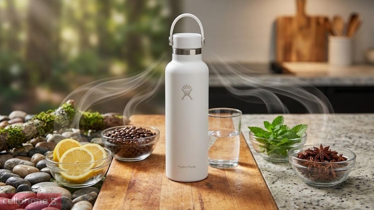 Chất liệu thép không gỉ trên Bình giữ nhiệt Hydro Flask Standard Flex Cap 621ml S21CSX