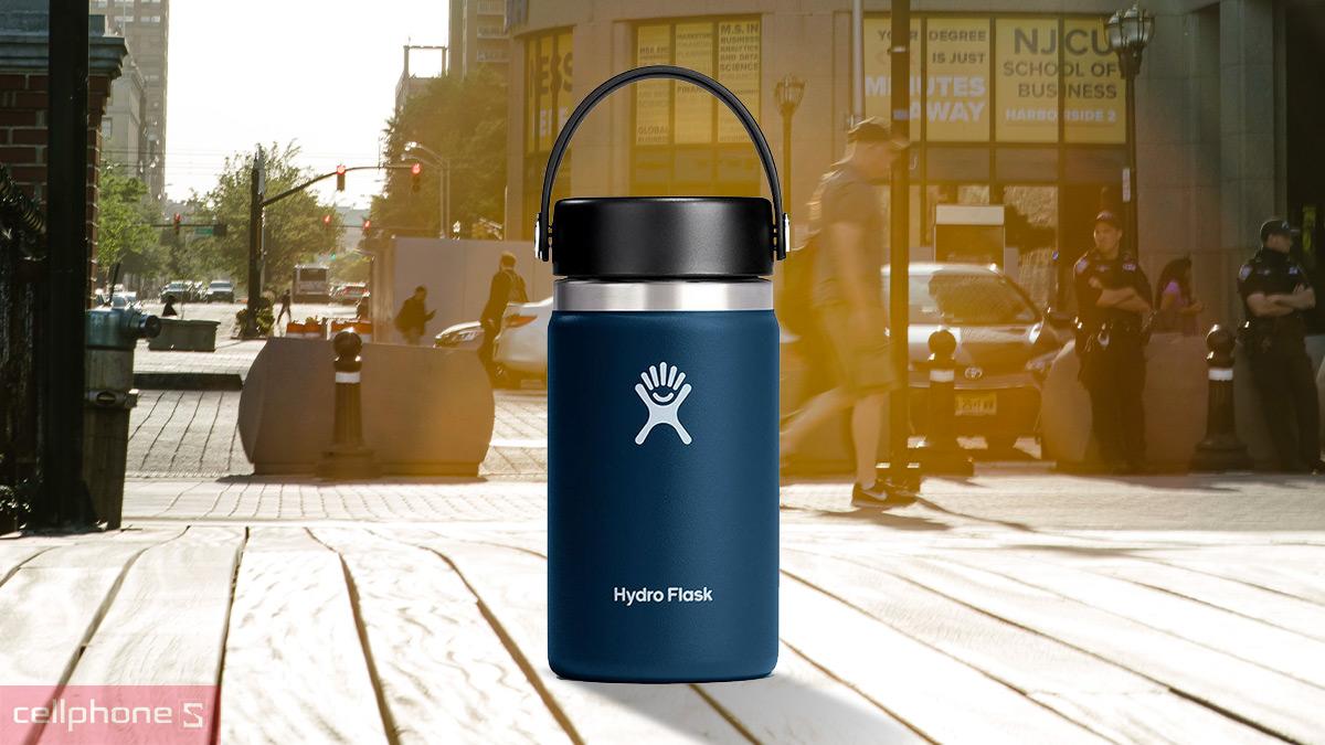 Bình giữ nhiệt Hydro Flask Wide Flex Cap 354ml - W12BTS giúp hạn chế rỉ nước nhờ nắp Flex Sip™