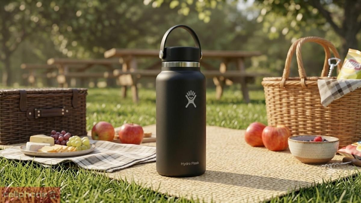 Chất liệu thép 18/8 bền bỉ của bình giữ nhiệt Hydro Flask Wide Flex Cap 946ml W32CTS