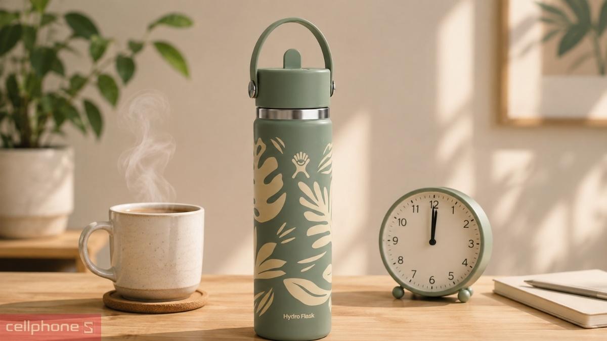 Giữ nhiệt được bao lâu bình giữ nhiệt Hydro Flask Wide Flex Straw Cap 710ml W24CFS