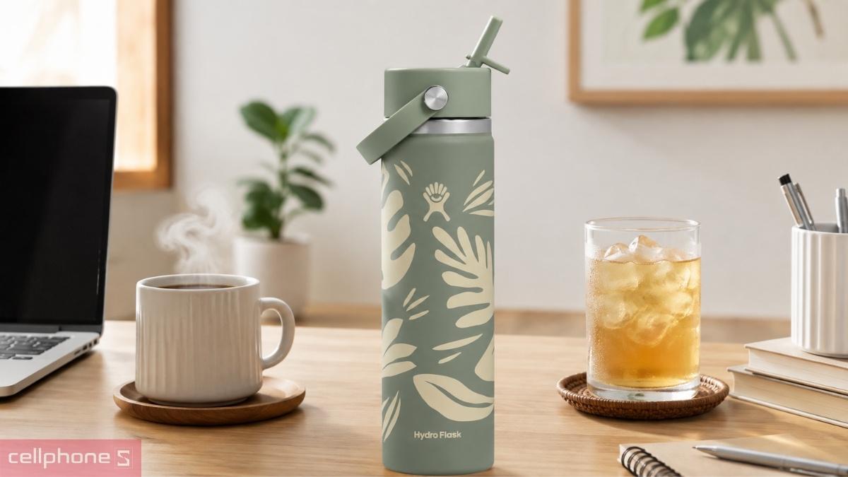 Thiết kế bình giữ nhiệt Hydro Flask Wide Flex Straw Cap 710ml W24CFS